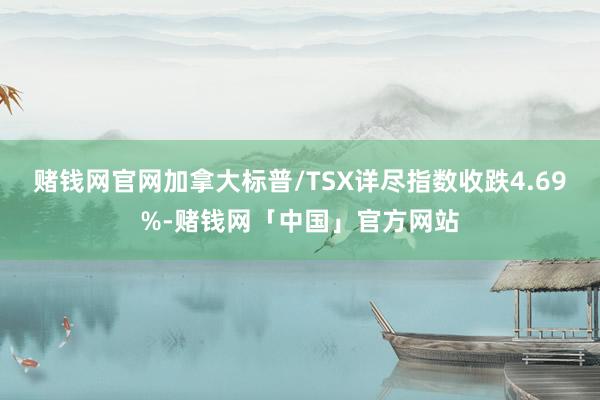 赌钱网官网加拿大标普/TSX详尽指数收跌4.69%-赌钱网「中国」官方网站
