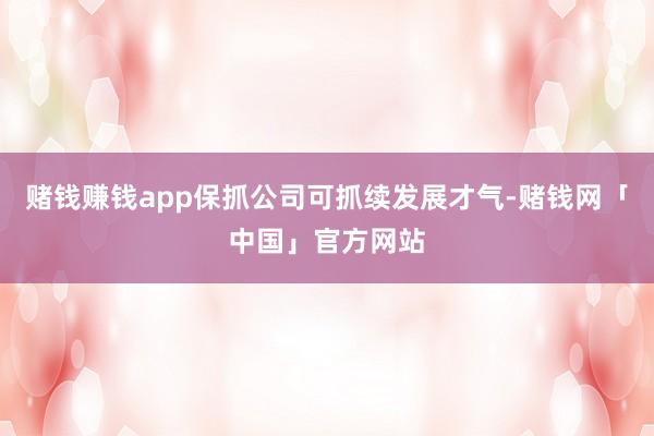 赌钱赚钱app保抓公司可抓续发展才气-赌钱网「中国」官方网站