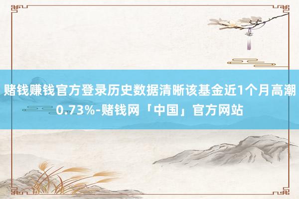 赌钱赚钱官方登录历史数据清晰该基金近1个月高潮0.73%-赌钱网「中国」官方网站