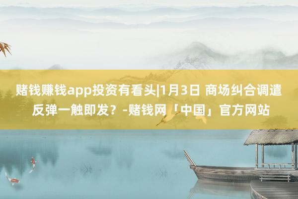 赌钱赚钱app投资有看头|1月3日 商场纠合调遣 反弹一触即发？-赌钱网「中国」官方网站