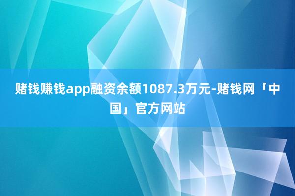 赌钱赚钱app融资余额1087.3万元-赌钱网「中国」官方网站