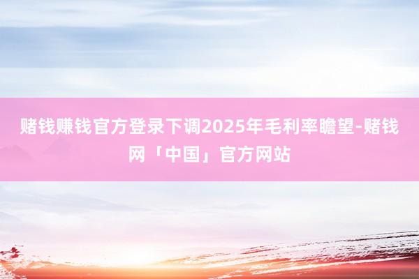 赌钱赚钱官方登录下调2025年毛利率瞻望-赌钱网「中国」官方网站